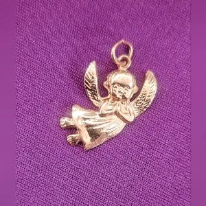 14k Soild Gold Angel Charm